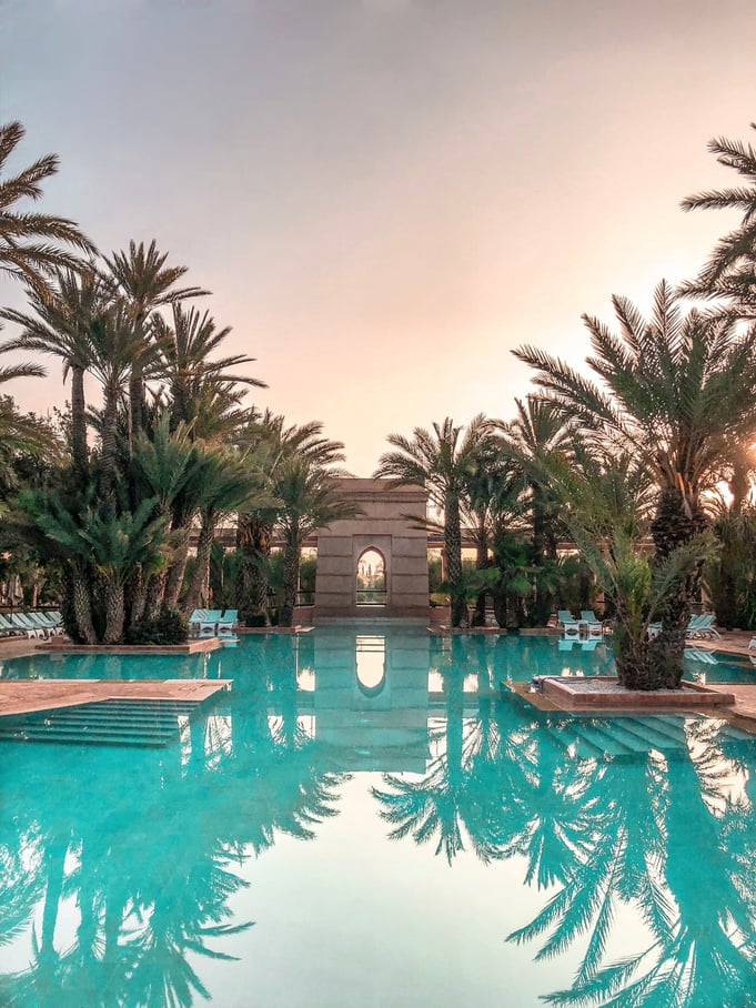 Swimming Pool Surrounded Trees